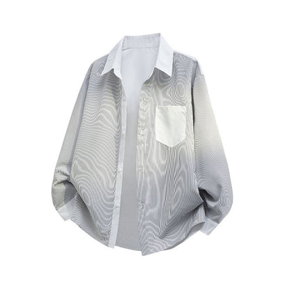 Striped long-sleeve shirt D0220