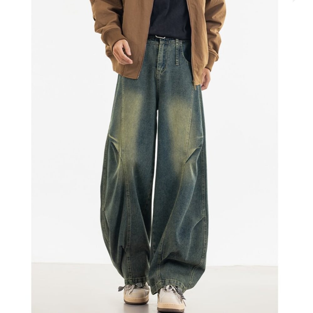 Retro Denim Curved Jeans D0222