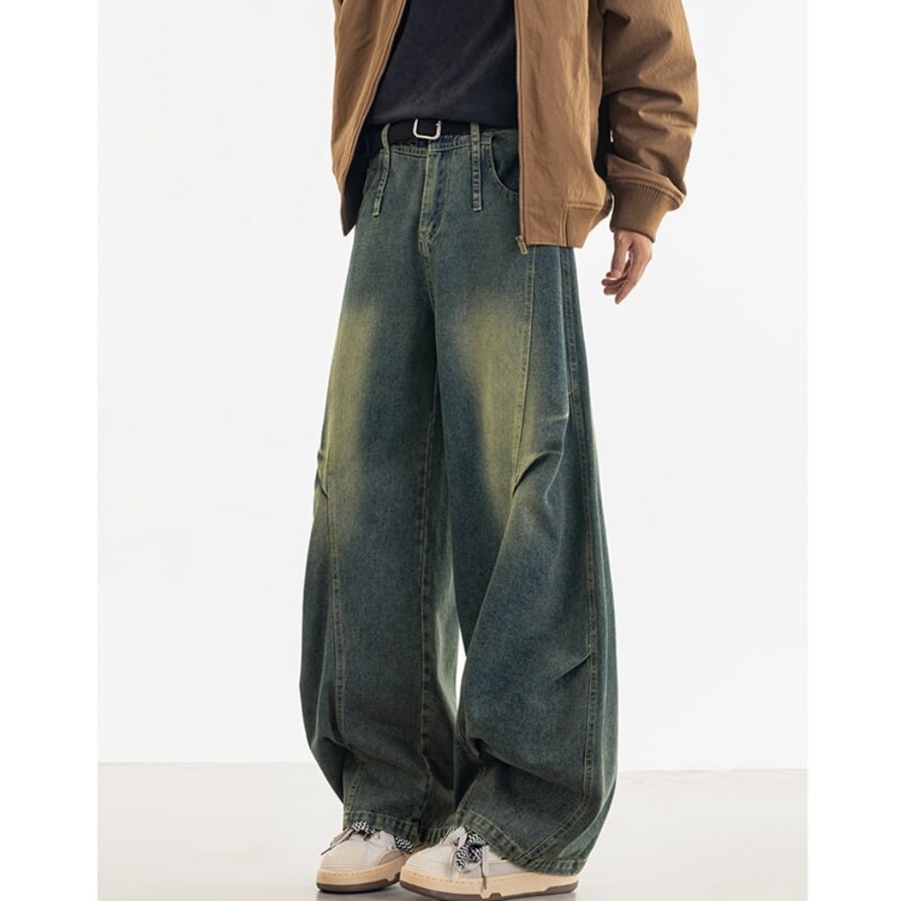 Retro Denim Curved Jeans D0222
