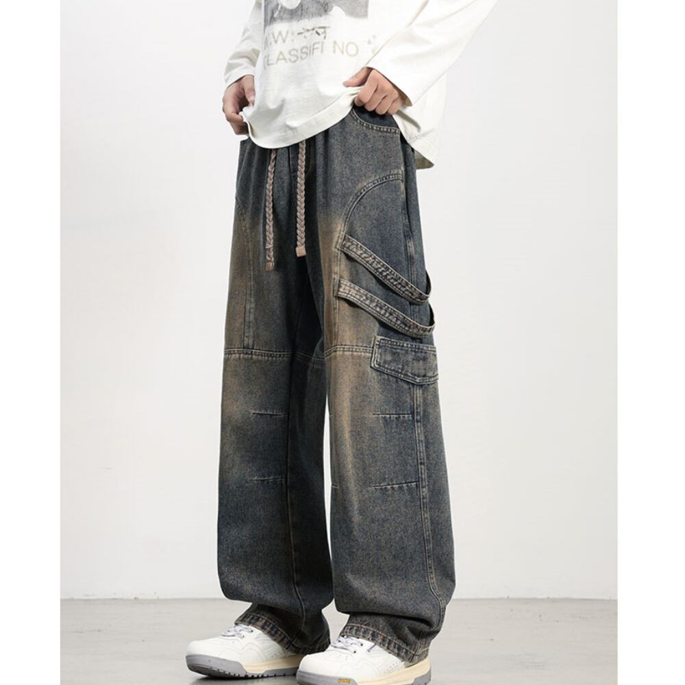 Wide-leg retro jeans D0223