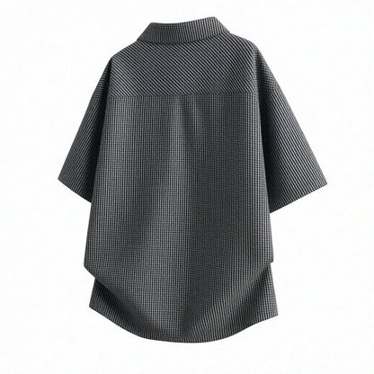 Faux-tie short-sleeve shirt D0224