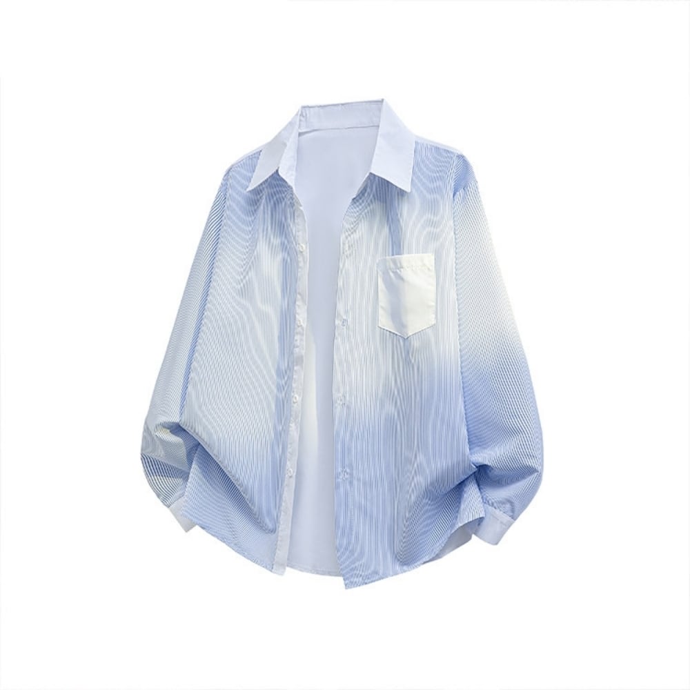 Striped long-sleeve shirt D0220