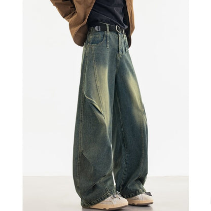 Retro Denim Curved Jeans D0222