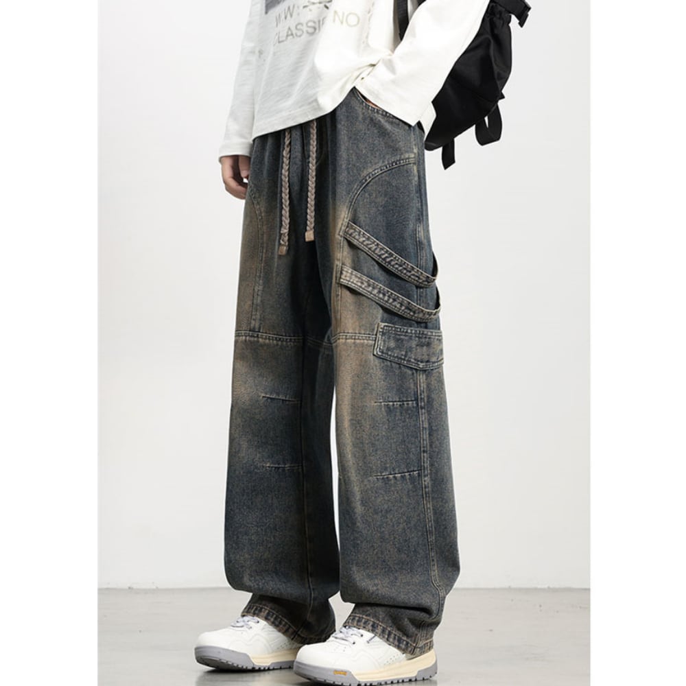Wide-leg retro jeans D0223