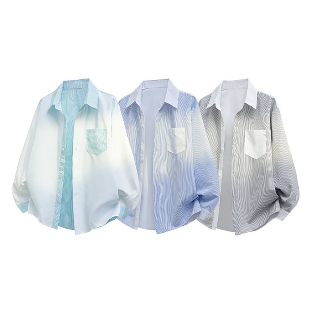 Striped long-sleeve shirt D0220