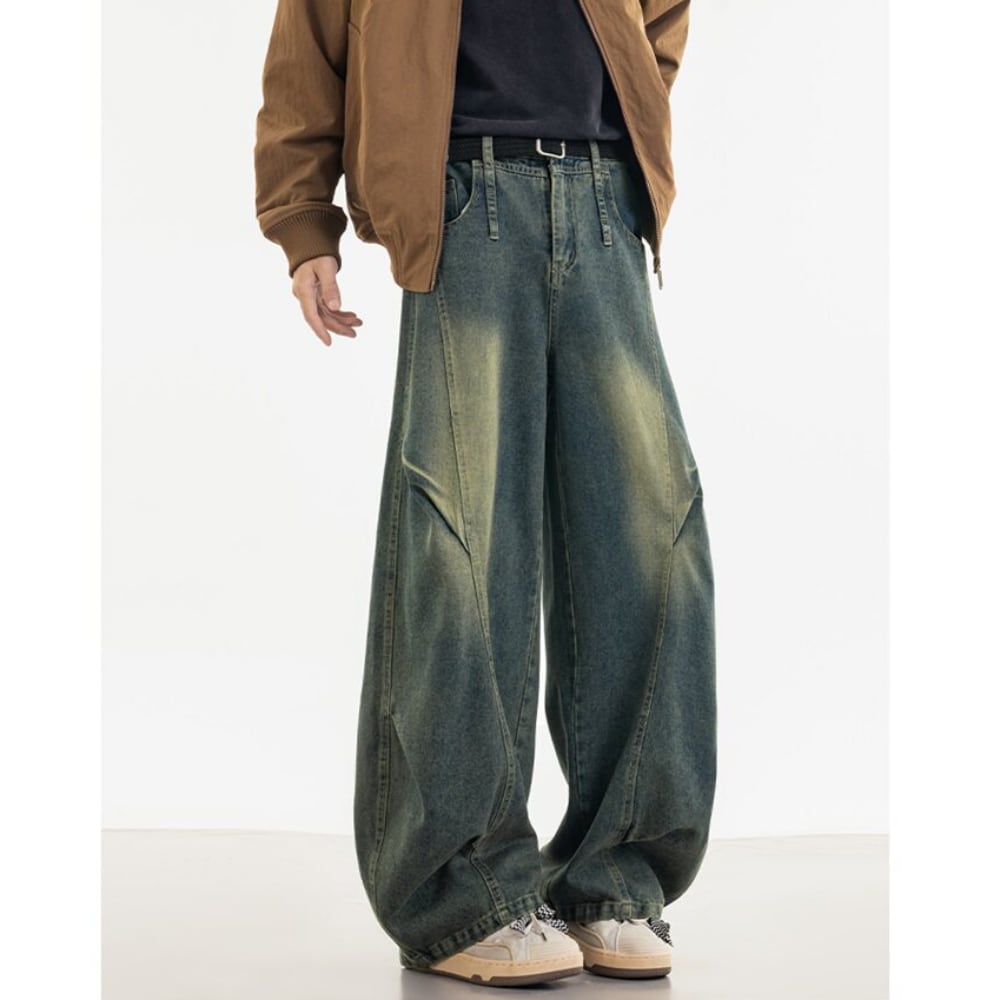Retro Denim Curved Jeans D0222