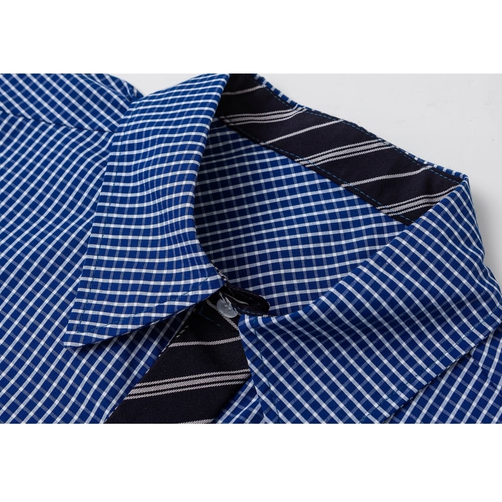 Faux-tie short-sleeve shirt D0224