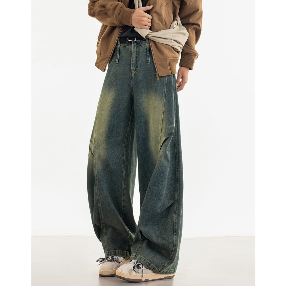 Retro Denim Curved Jeans D0222