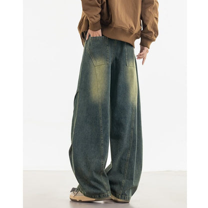 Retro Denim Curved Jeans D0222
