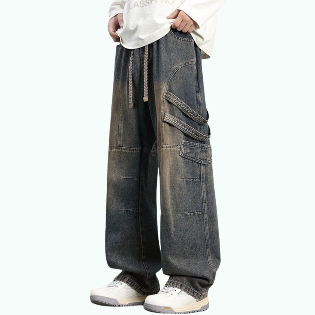 Wide-leg retro jeans D0223