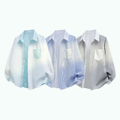 Striped long-sleeve shirt D0220