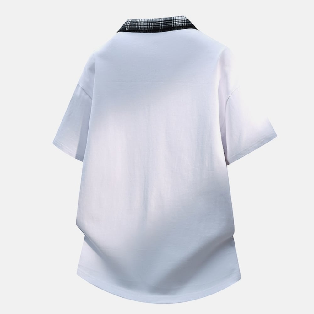 Fake Two-Piece Polo Shirt D0227