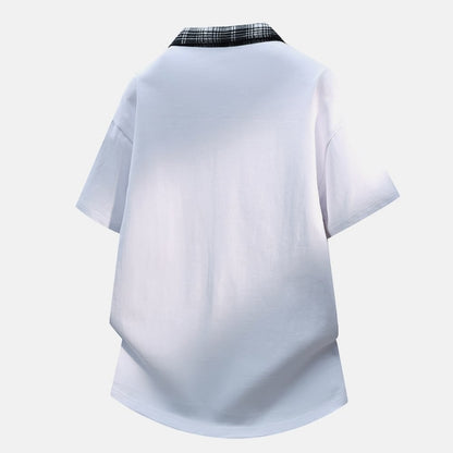 Fake Two-Piece Polo Shirt D0227