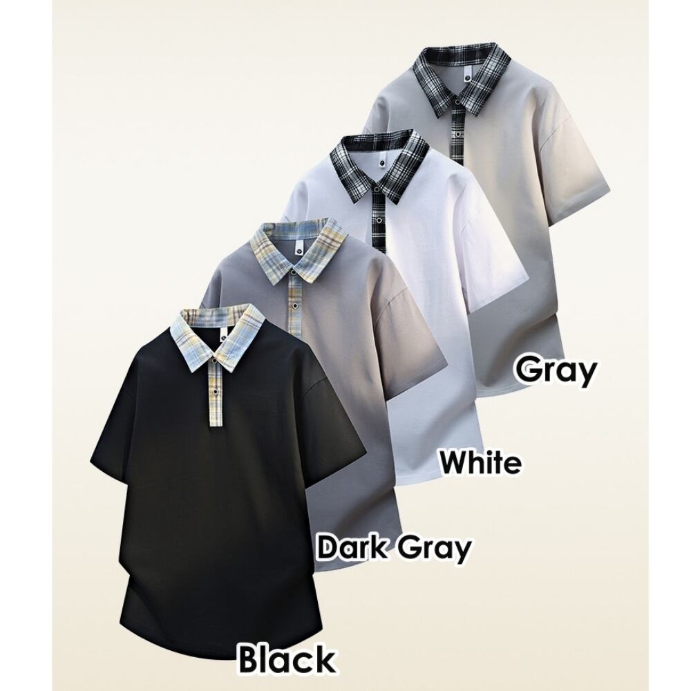 Fake Two-Piece Polo Shirt D0227