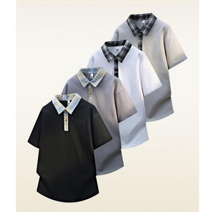 Fake Two-Piece Polo Shirt D0227