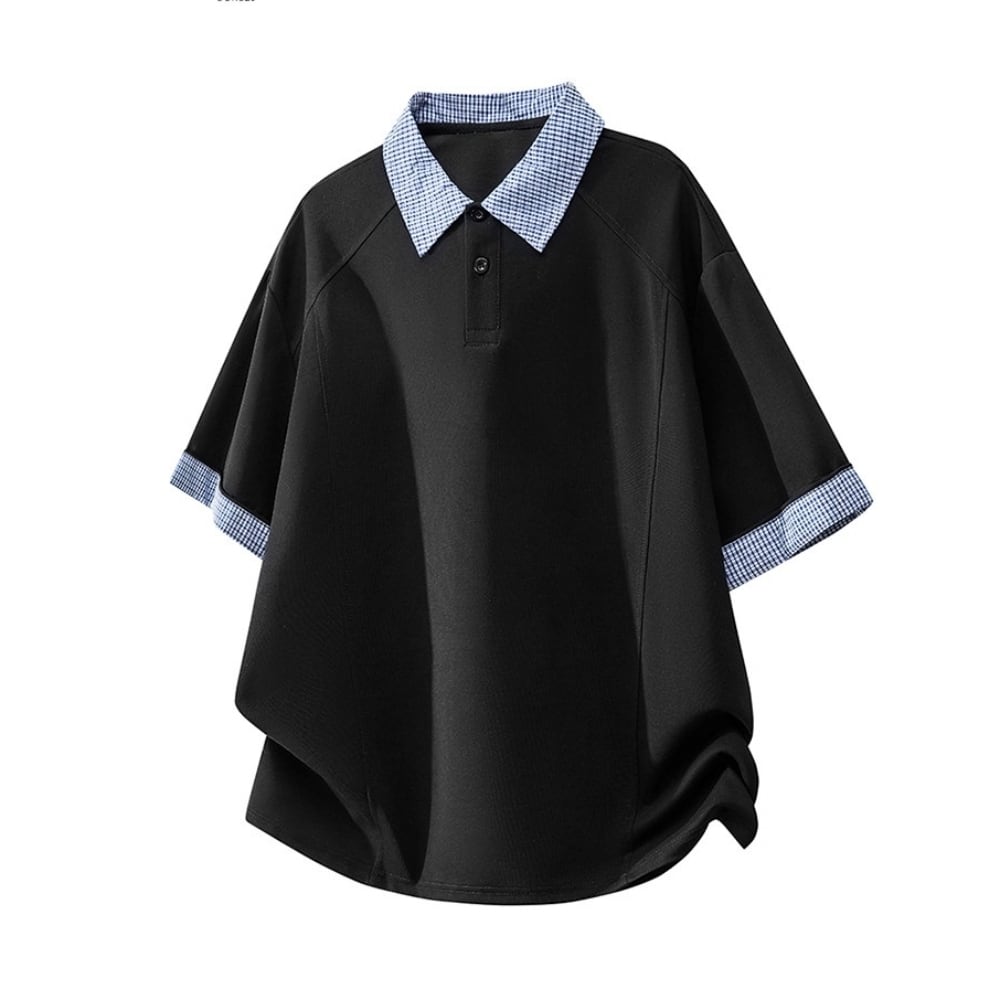Checkered polo shirt D0226