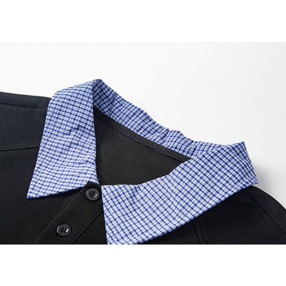 Checkered polo shirt D0226