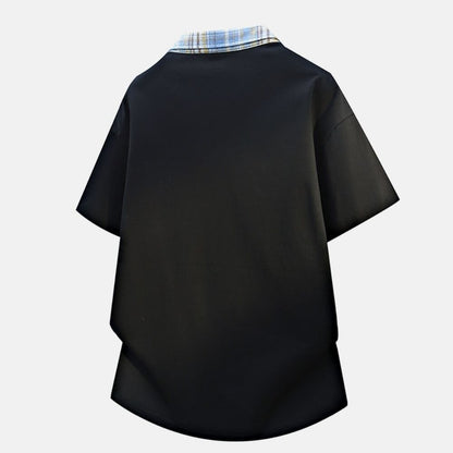 Fake Two-Piece Polo Shirt D0227