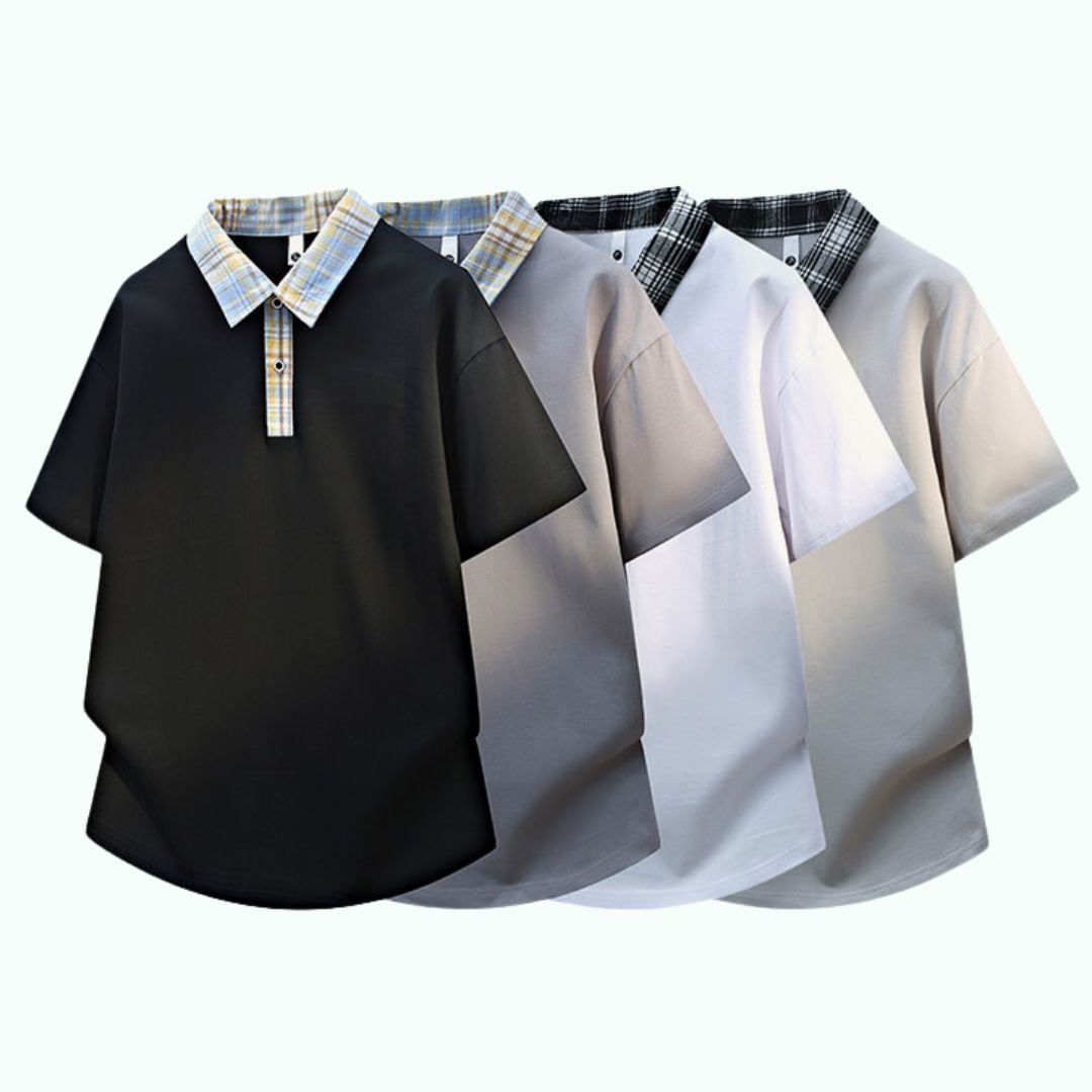 Fake Two-Piece Polo Shirt D0227
