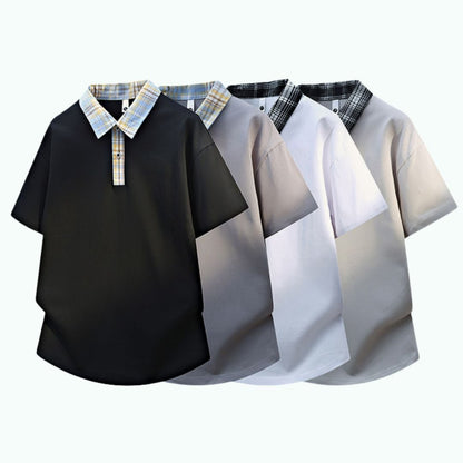 Fake Two-Piece Polo Shirt D0227