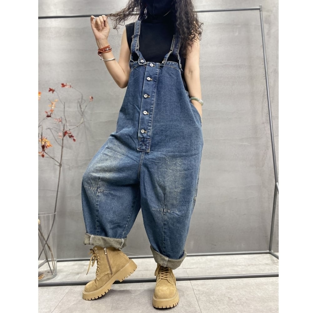 Retro Denim Overalls D0233