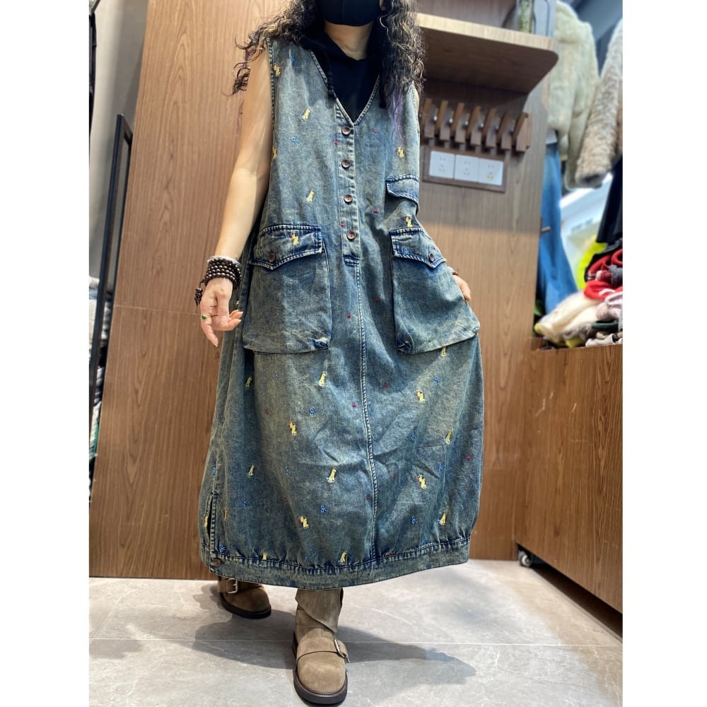 V-neck jumper skirt D0238