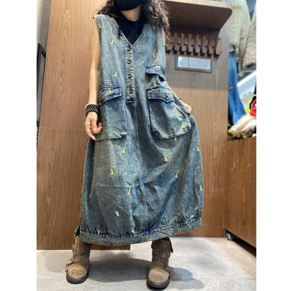 V-neck jumper skirt D0238