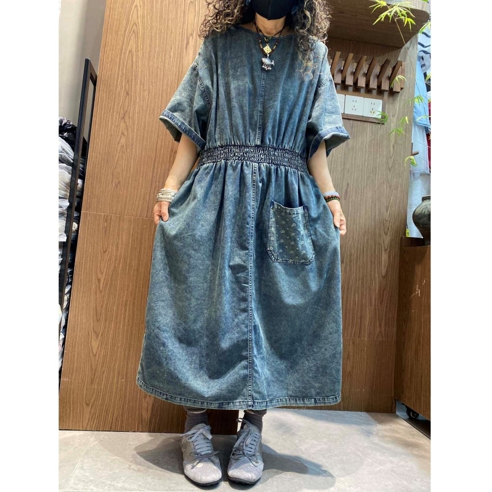Long denim dress D0237