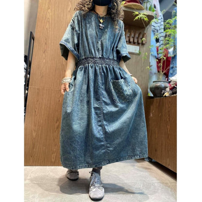Long denim dress D0237
