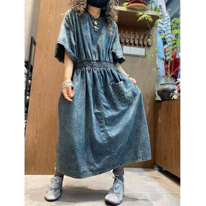 Long denim dress D0237