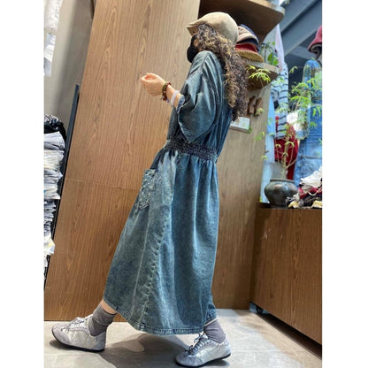 Long denim dress D0237