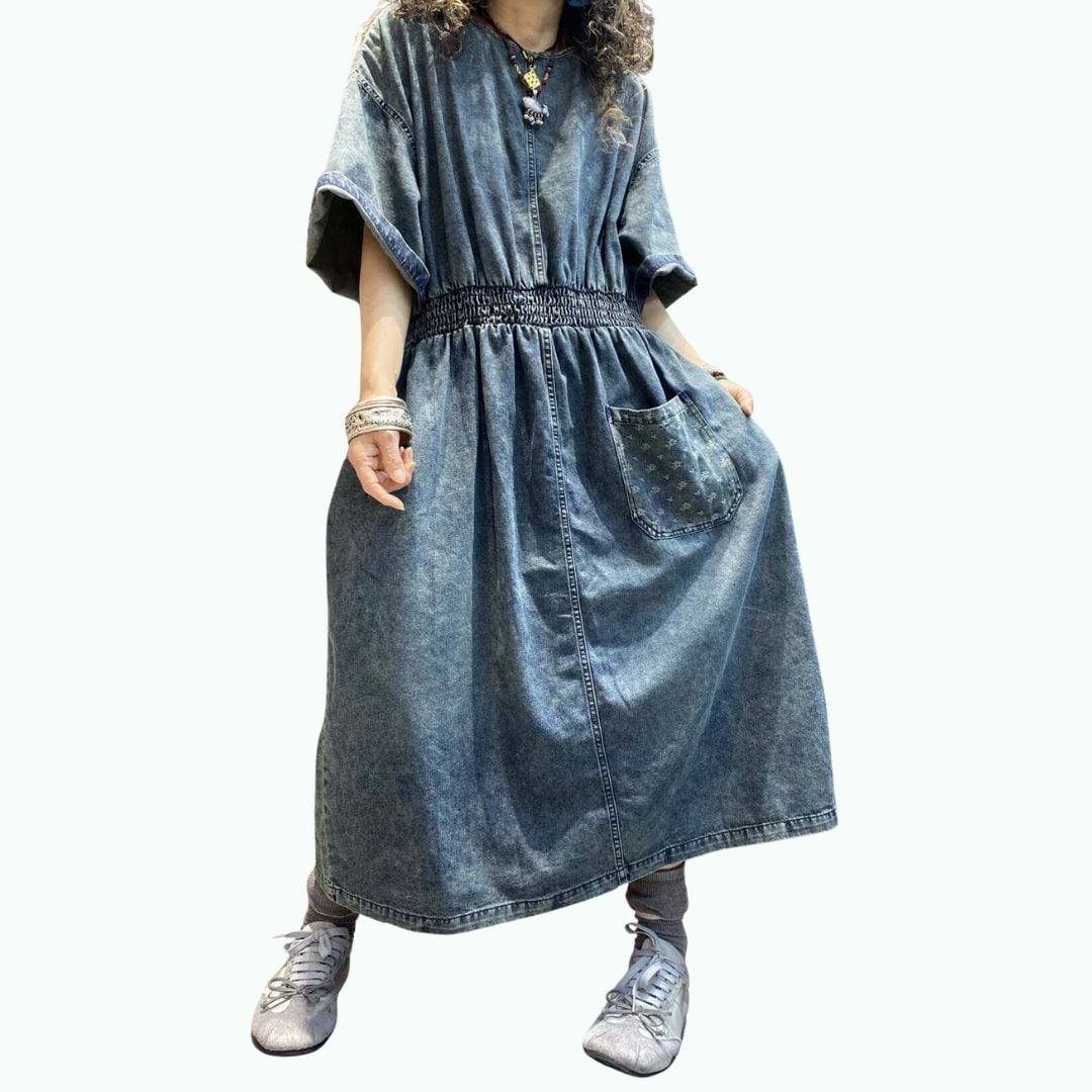 Long denim dress D0237