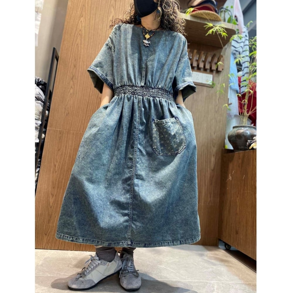 Long denim dress D0237