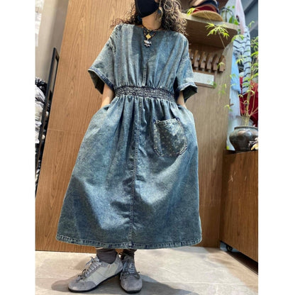 Long denim dress D0237
