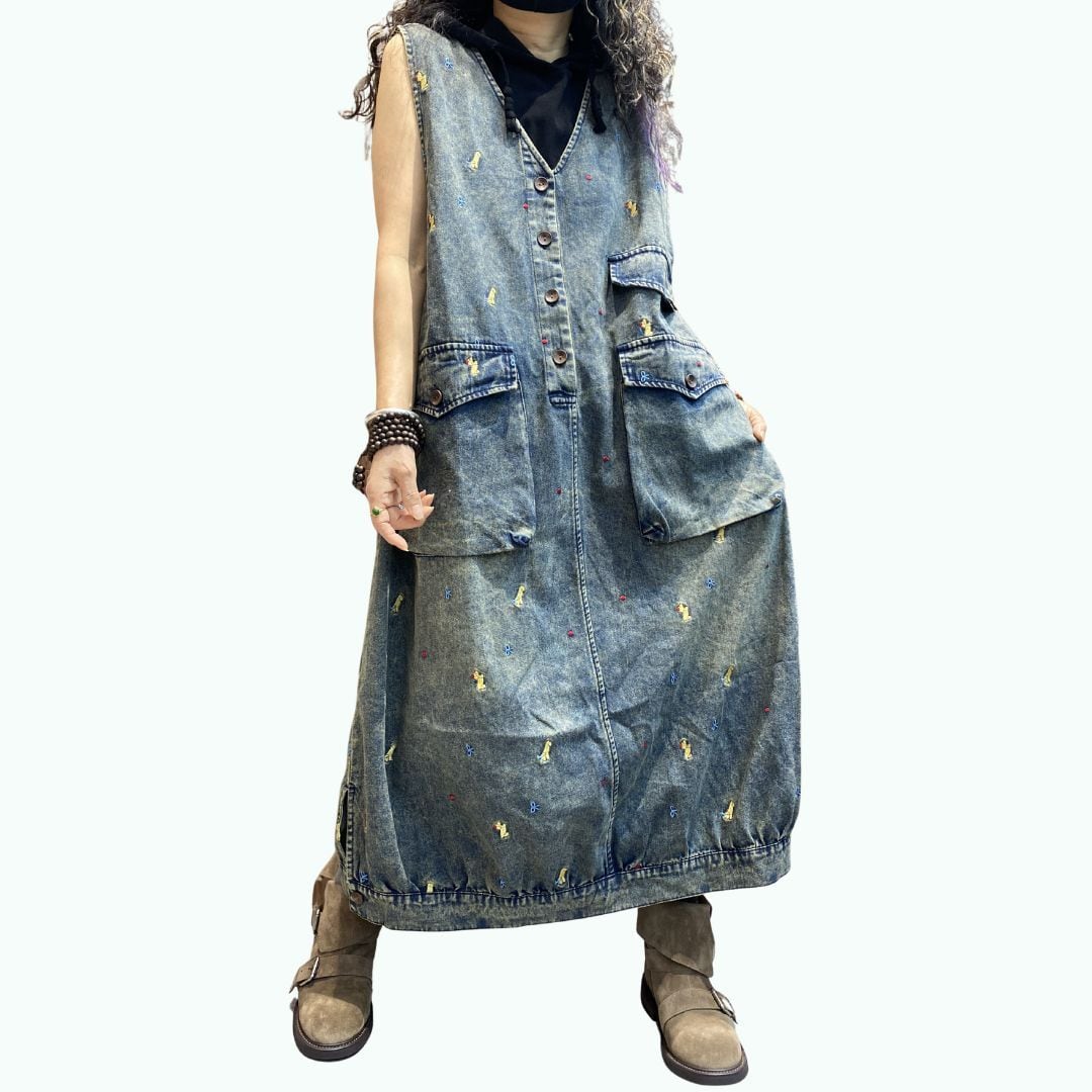 V-neck jumper skirt D0238