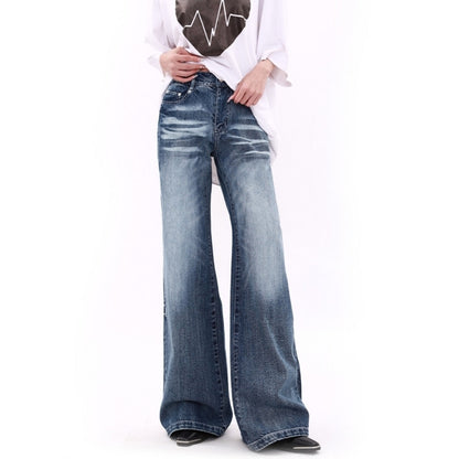 Wide-leg flare denim jeans D0252
