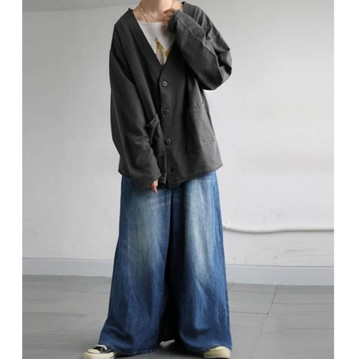 Wide-leg culottes D0254