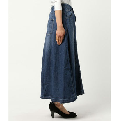 Long denim skirt D0253