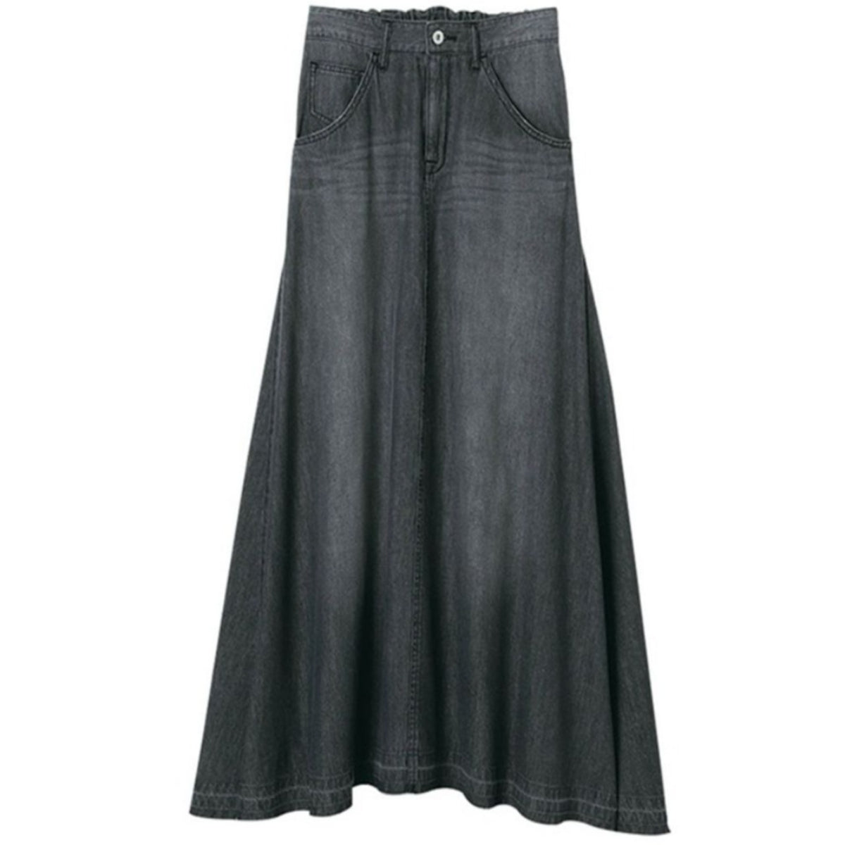 Long denim skirt D0253
