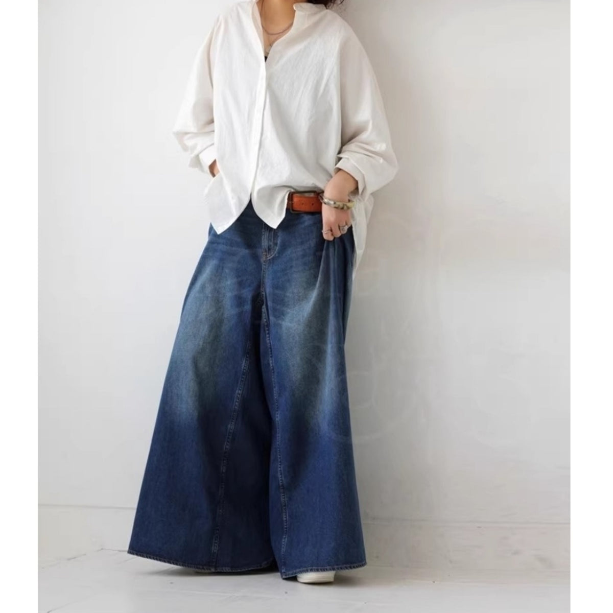 Wide-leg culottes D0254