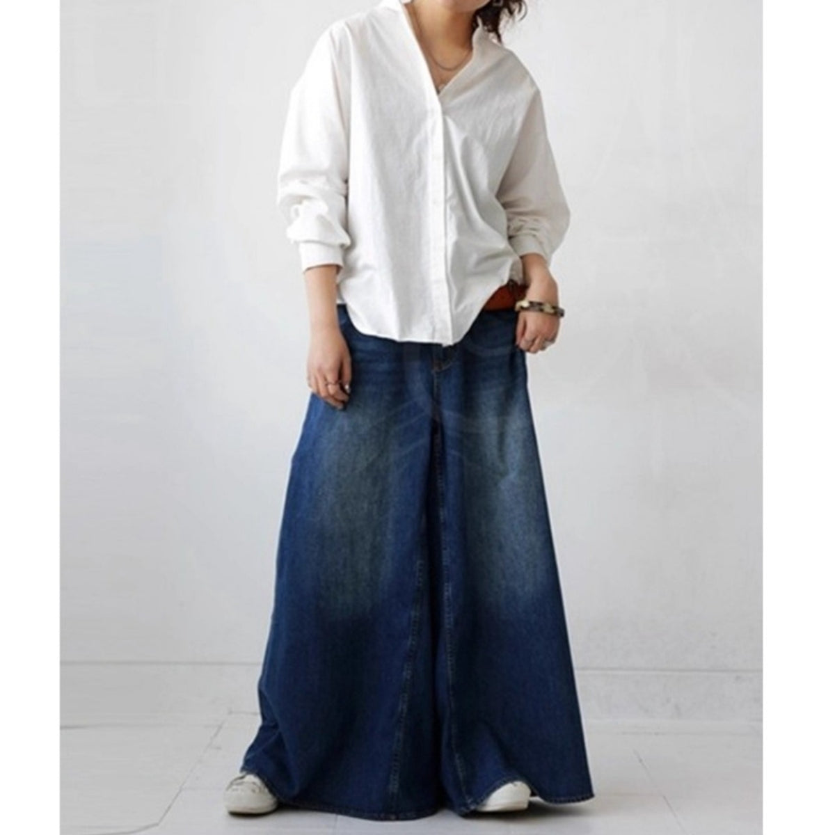 Wide-leg culottes D0254