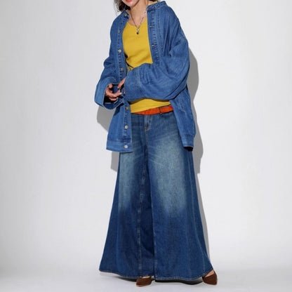 Wide-leg culottes D0254