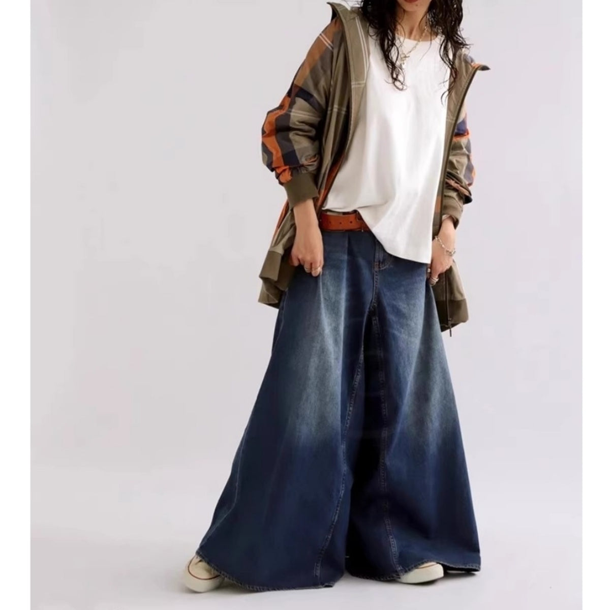 Wide-leg culottes D0254