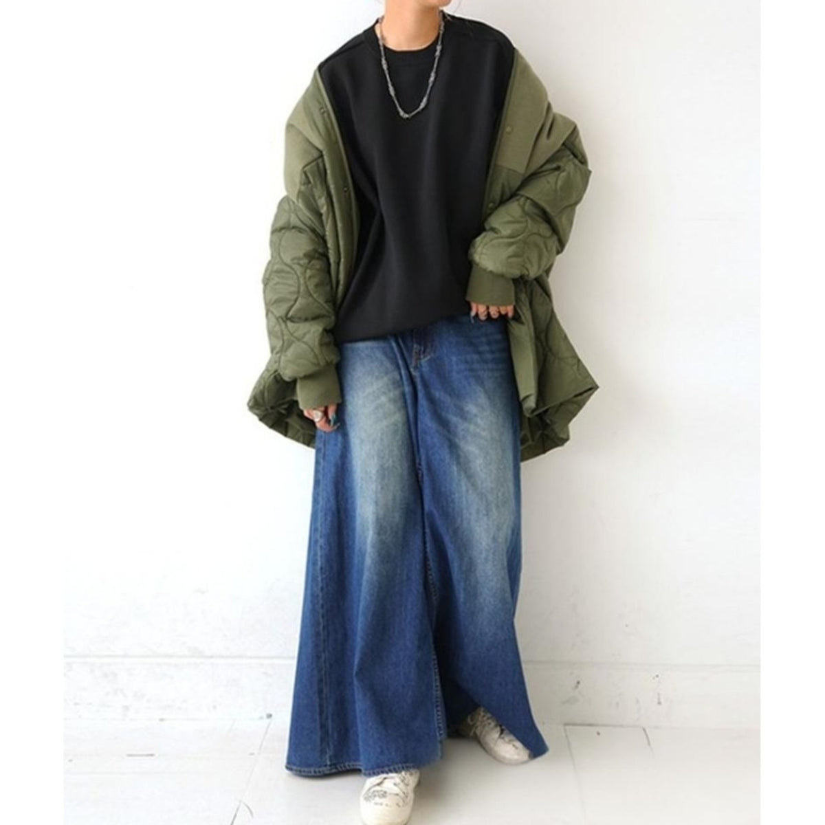 Wide-leg culottes D0254