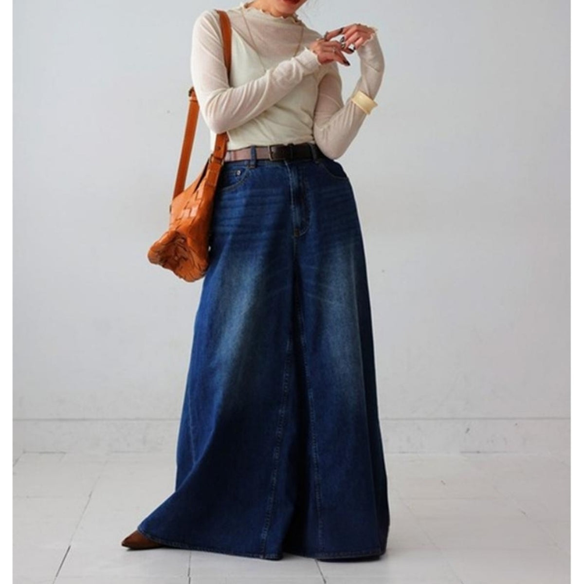 Wide-leg culottes D0254