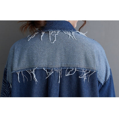 Long denim dress D0264
