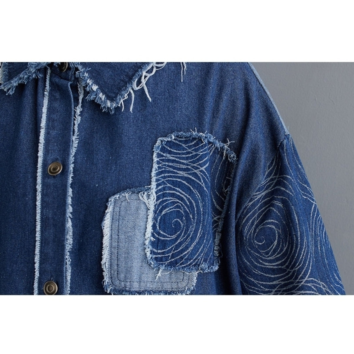 Long denim dress D0264