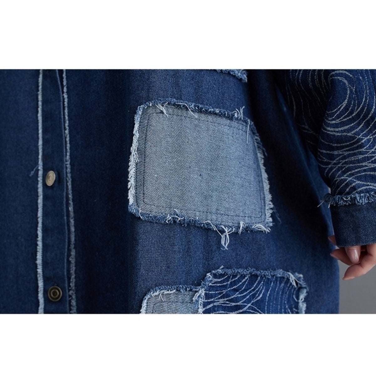 Long denim dress D0264