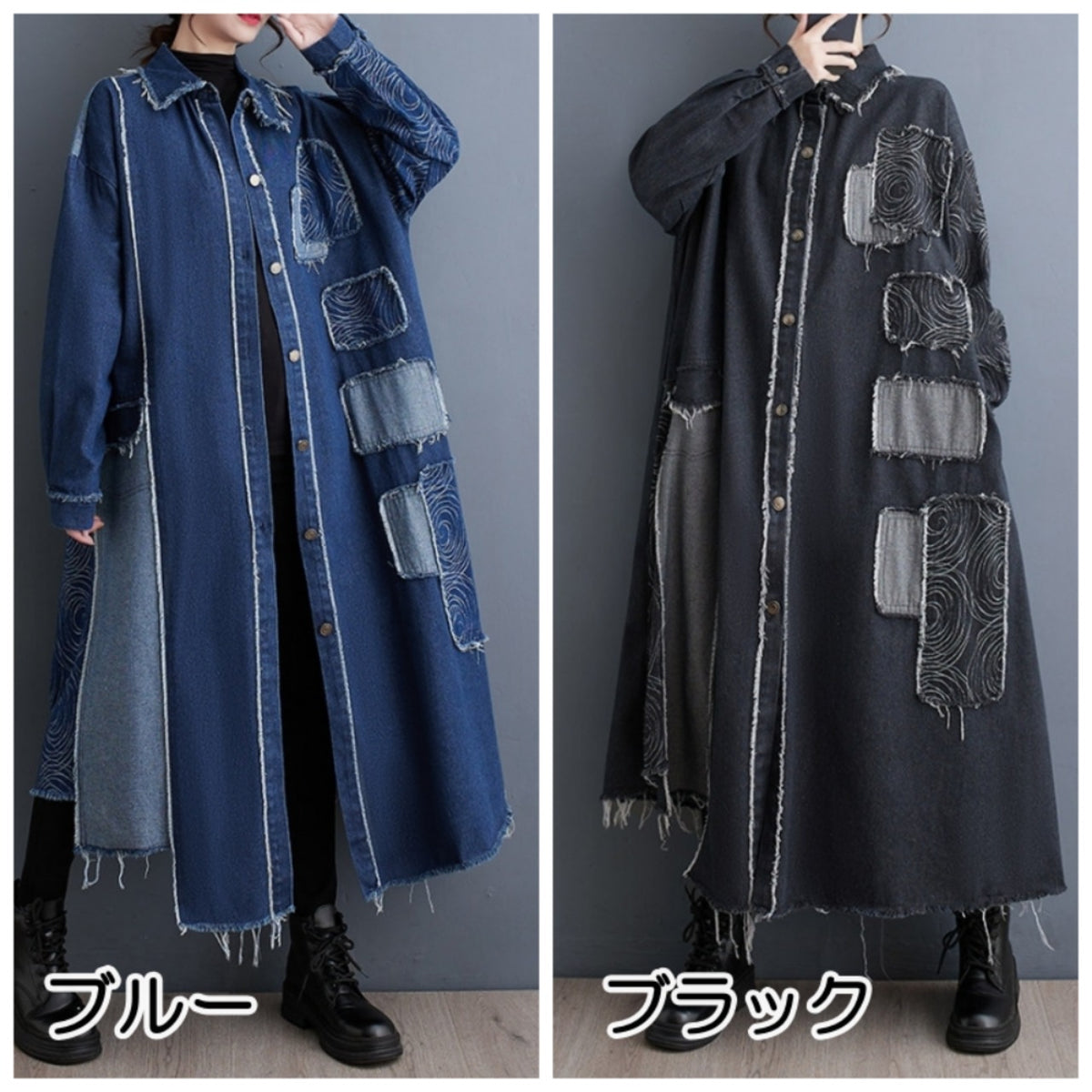 Long denim dress D0264