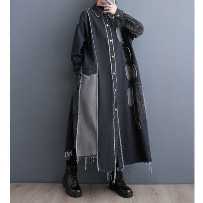 Long denim dress D0264